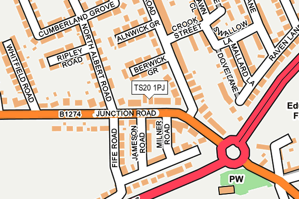 TS20 1PJ map - OS OpenMap – Local (Ordnance Survey)