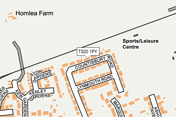 TS20 1PY map - OS OpenMap – Local (Ordnance Survey)