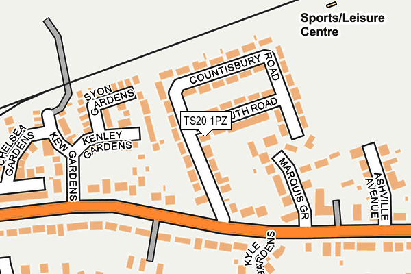 TS20 1PZ map - OS OpenMap – Local (Ordnance Survey)