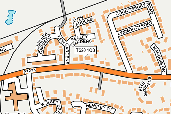 TS20 1QB map - OS OpenMap – Local (Ordnance Survey)
