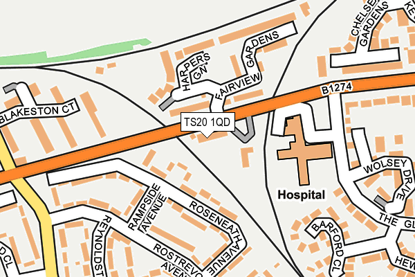 TS20 1QD map - OS OpenMap – Local (Ordnance Survey)