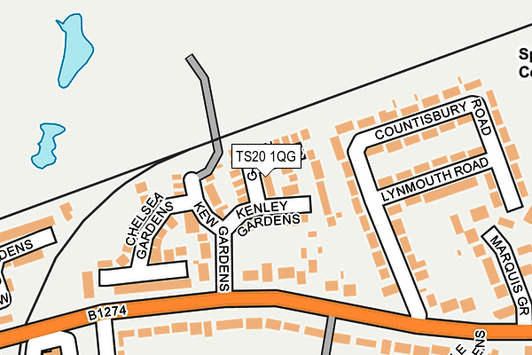 TS20 1QG map - OS OpenMap – Local (Ordnance Survey)