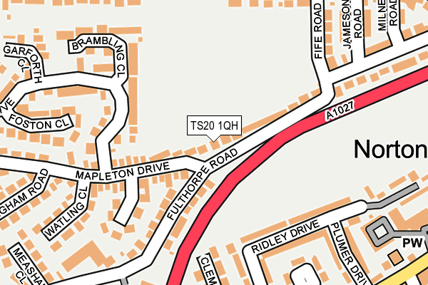 TS20 1QH map - OS OpenMap – Local (Ordnance Survey)