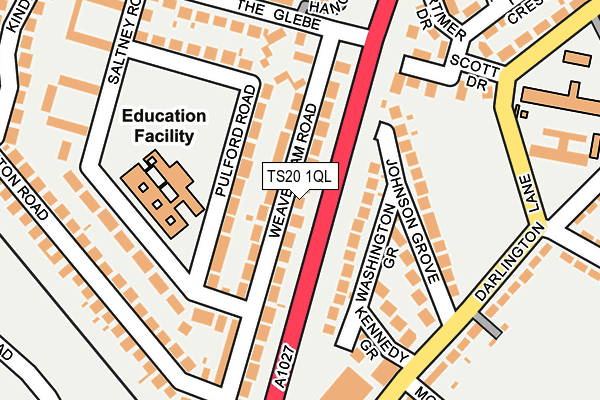 TS20 1QL map - OS OpenMap – Local (Ordnance Survey)