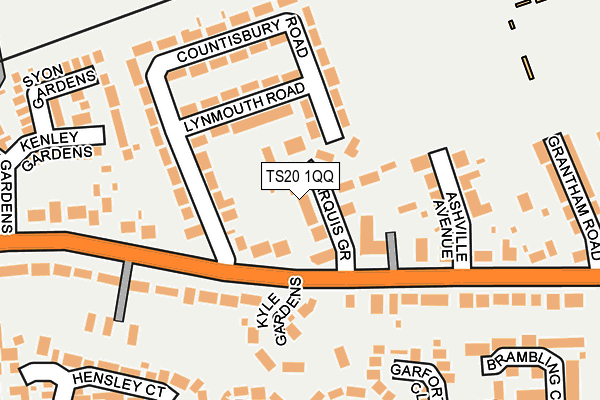 TS20 1QQ map - OS OpenMap – Local (Ordnance Survey)