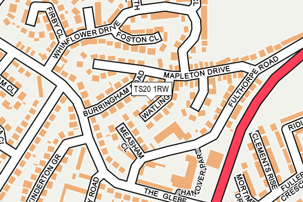 TS20 1RW map - OS OpenMap – Local (Ordnance Survey)