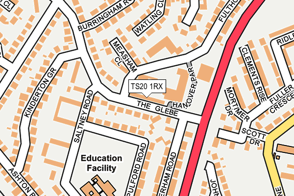 TS20 1RX map - OS OpenMap – Local (Ordnance Survey)