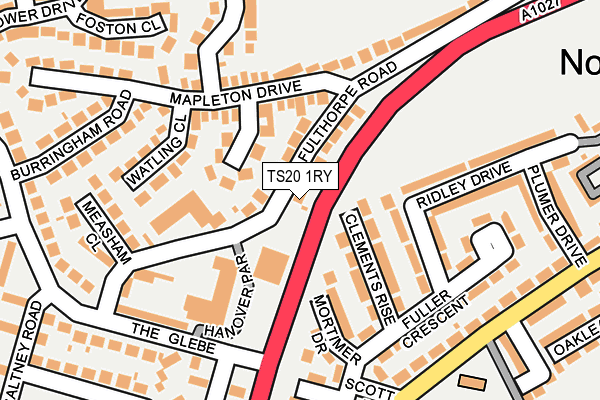 TS20 1RY map - OS OpenMap – Local (Ordnance Survey)