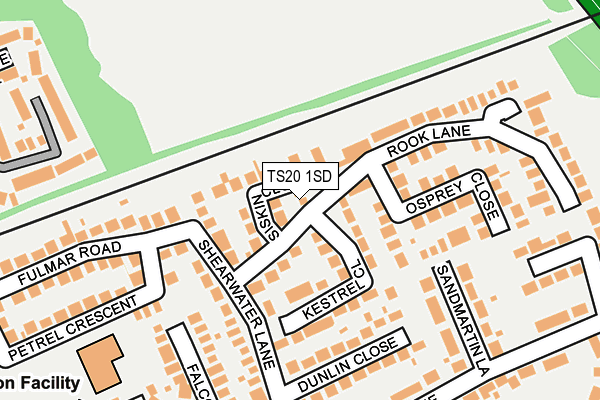 TS20 1SD map - OS OpenMap – Local (Ordnance Survey)