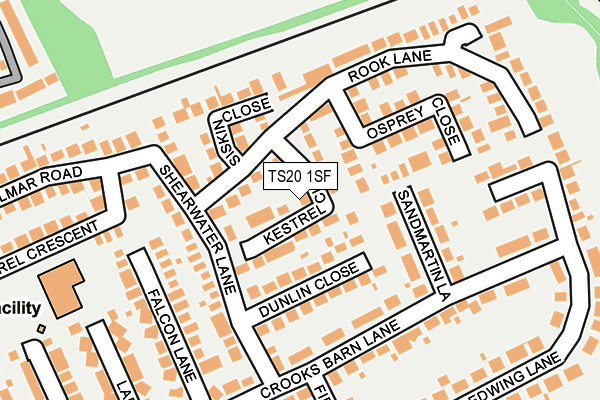 TS20 1SF map - OS OpenMap – Local (Ordnance Survey)