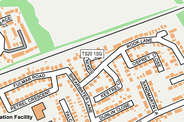 TS20 1SG map - OS OpenMap – Local (Ordnance Survey)