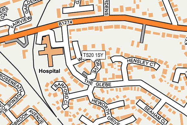 TS20 1SY map - OS OpenMap – Local (Ordnance Survey)