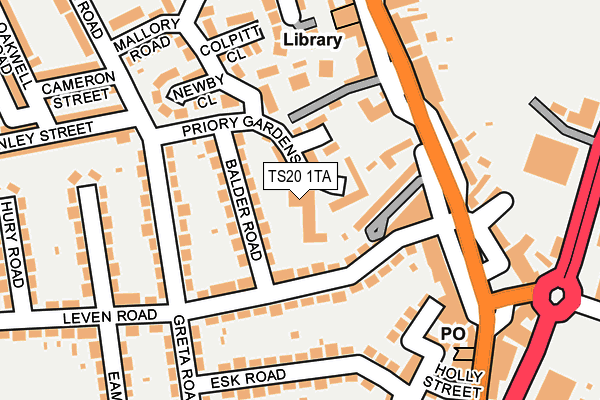 TS20 1TA map - OS OpenMap – Local (Ordnance Survey)