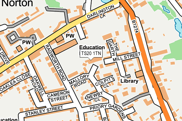 TS20 1TN map - OS OpenMap – Local (Ordnance Survey)