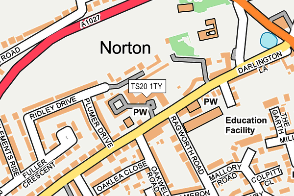 TS20 1TY map - OS OpenMap – Local (Ordnance Survey)