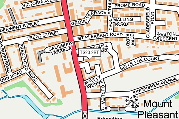 TS20 2BT map - OS OpenMap – Local (Ordnance Survey)