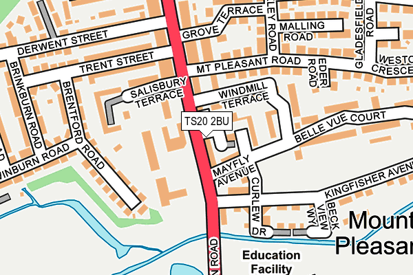 TS20 2BU map - OS OpenMap – Local (Ordnance Survey)