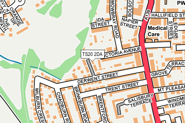 TS20 2DA map - OS OpenMap – Local (Ordnance Survey)