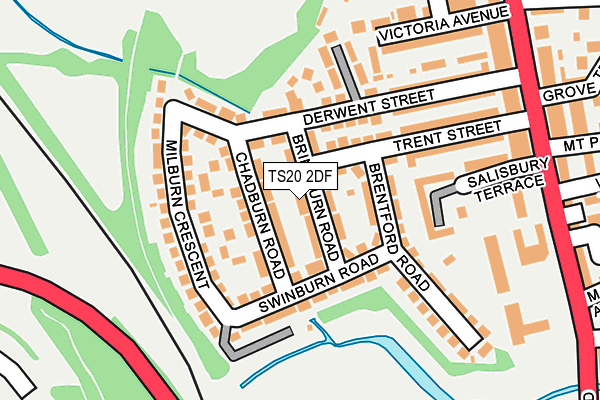 TS20 2DF map - OS OpenMap – Local (Ordnance Survey)