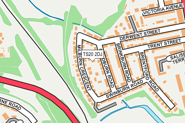 TS20 2DJ map - OS OpenMap – Local (Ordnance Survey)