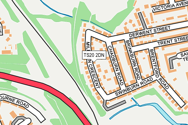 TS20 2DN map - OS OpenMap – Local (Ordnance Survey)