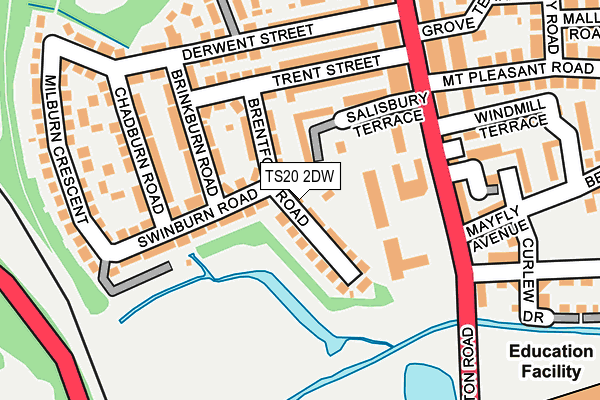 TS20 2DW map - OS OpenMap – Local (Ordnance Survey)