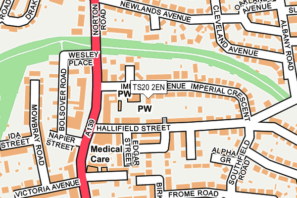 TS20 2EN map - OS OpenMap – Local (Ordnance Survey)