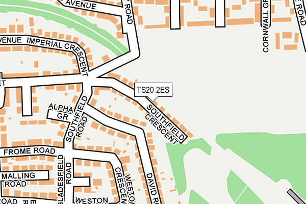 TS20 2ES map - OS OpenMap – Local (Ordnance Survey)