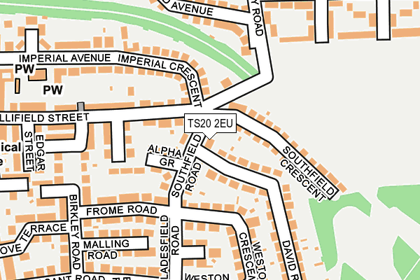 TS20 2EU map - OS OpenMap – Local (Ordnance Survey)