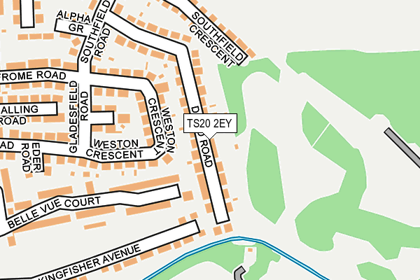 TS20 2EY map - OS OpenMap – Local (Ordnance Survey)