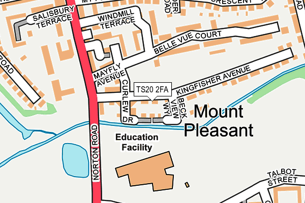 TS20 2FA map - OS OpenMap – Local (Ordnance Survey)