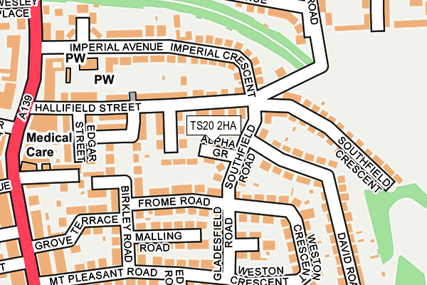 TS20 2HA map - OS OpenMap – Local (Ordnance Survey)