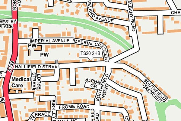 TS20 2HB map - OS OpenMap – Local (Ordnance Survey)