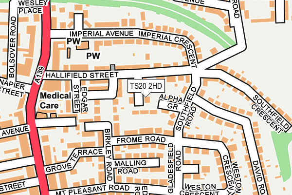 TS20 2HD map - OS OpenMap – Local (Ordnance Survey)