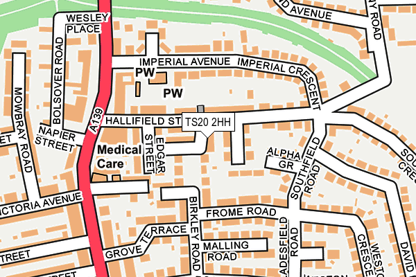 TS20 2HH map - OS OpenMap – Local (Ordnance Survey)