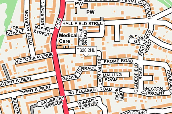 TS20 2HL map - OS OpenMap – Local (Ordnance Survey)