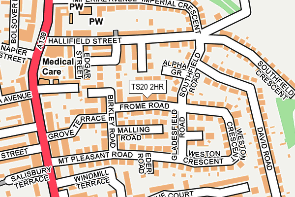 TS20 2HR map - OS OpenMap – Local (Ordnance Survey)