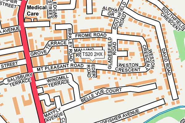 TS20 2HX map - OS OpenMap – Local (Ordnance Survey)