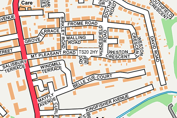 TS20 2HY map - OS OpenMap – Local (Ordnance Survey)