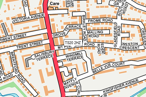 TS20 2HZ map - OS OpenMap – Local (Ordnance Survey)