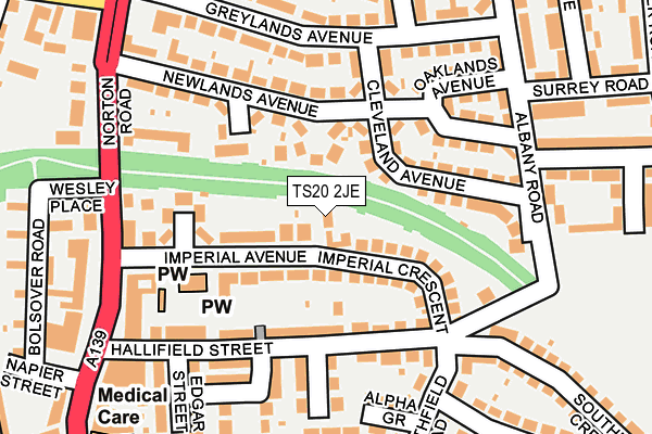 TS20 2JE map - OS OpenMap – Local (Ordnance Survey)