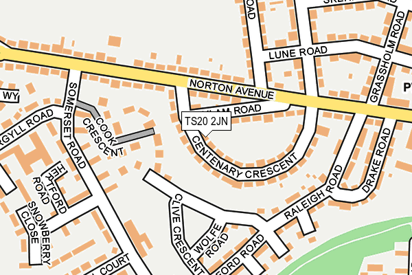 TS20 2JN map - OS OpenMap – Local (Ordnance Survey)