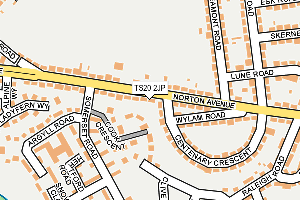 TS20 2JP map - OS OpenMap – Local (Ordnance Survey)