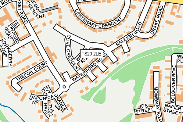TS20 2LE map - OS OpenMap – Local (Ordnance Survey)