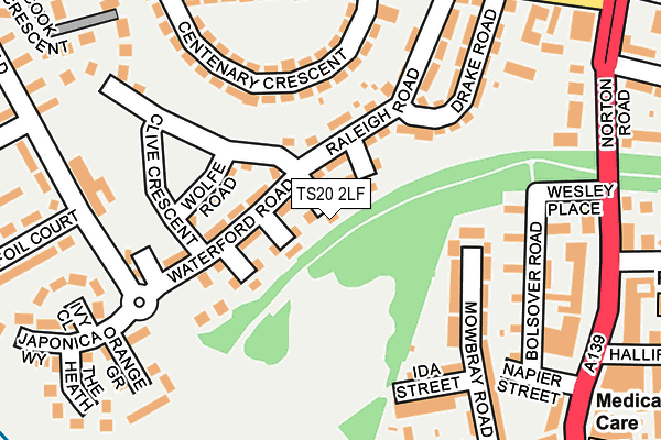 TS20 2LF map - OS OpenMap – Local (Ordnance Survey)