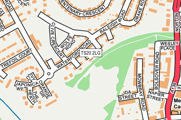 TS20 2LG map - OS OpenMap – Local (Ordnance Survey)