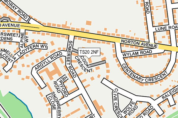 TS20 2NF map - OS OpenMap – Local (Ordnance Survey)