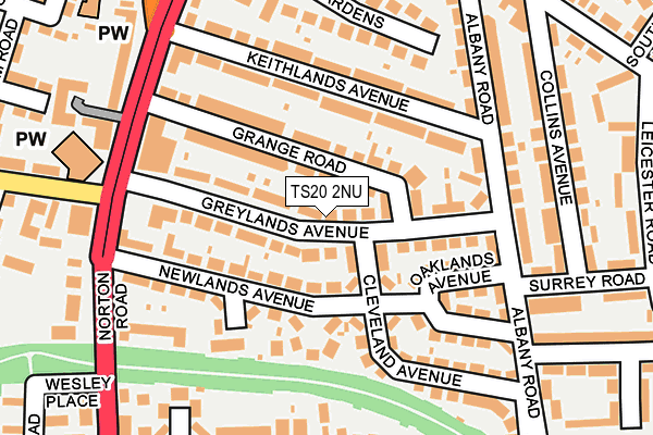 TS20 2NU map - OS OpenMap – Local (Ordnance Survey)