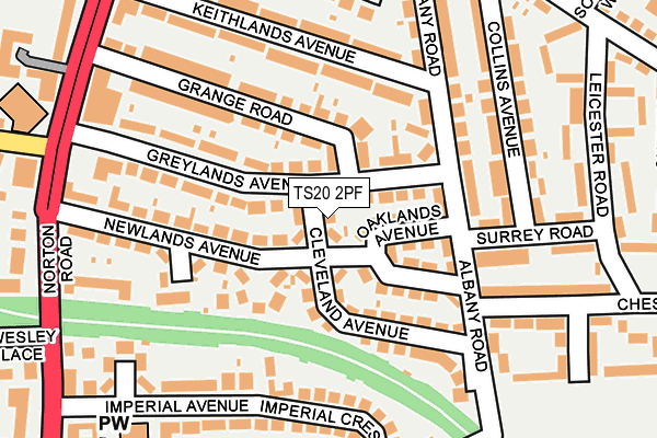 TS20 2PF map - OS OpenMap – Local (Ordnance Survey)