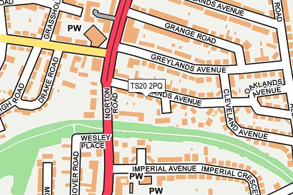 TS20 2PQ map - OS OpenMap – Local (Ordnance Survey)